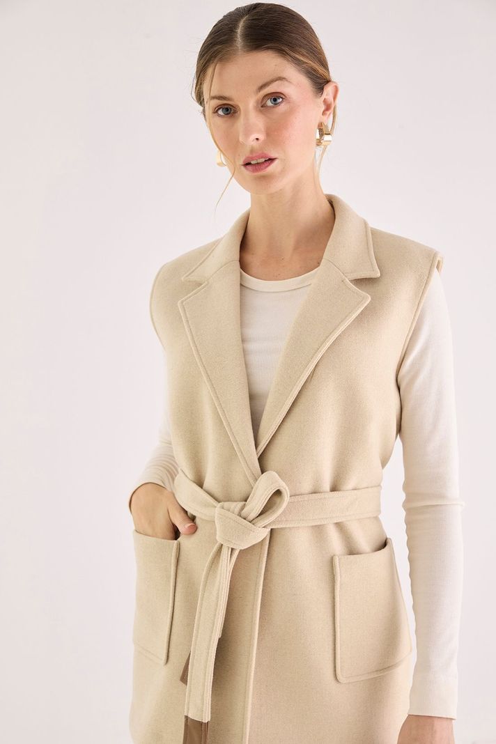 Tapado Sin Mangas Beige 15402125052106-0