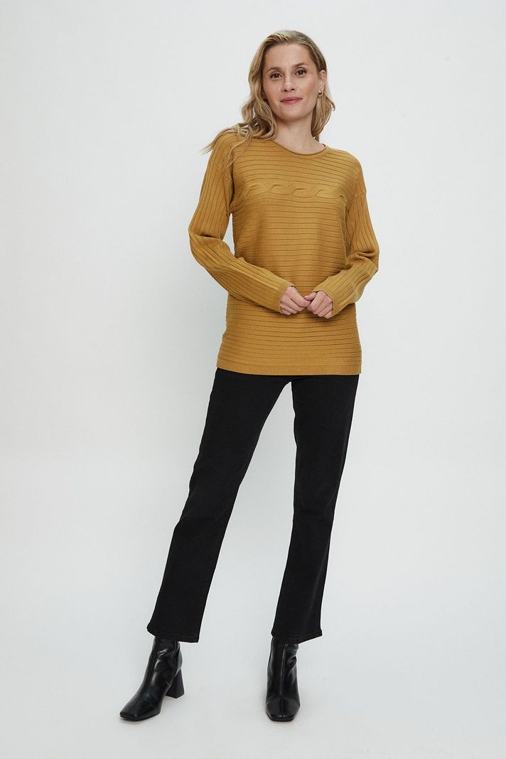 Sweater Liso Mostaza Ma Griffe 18102224004314-1