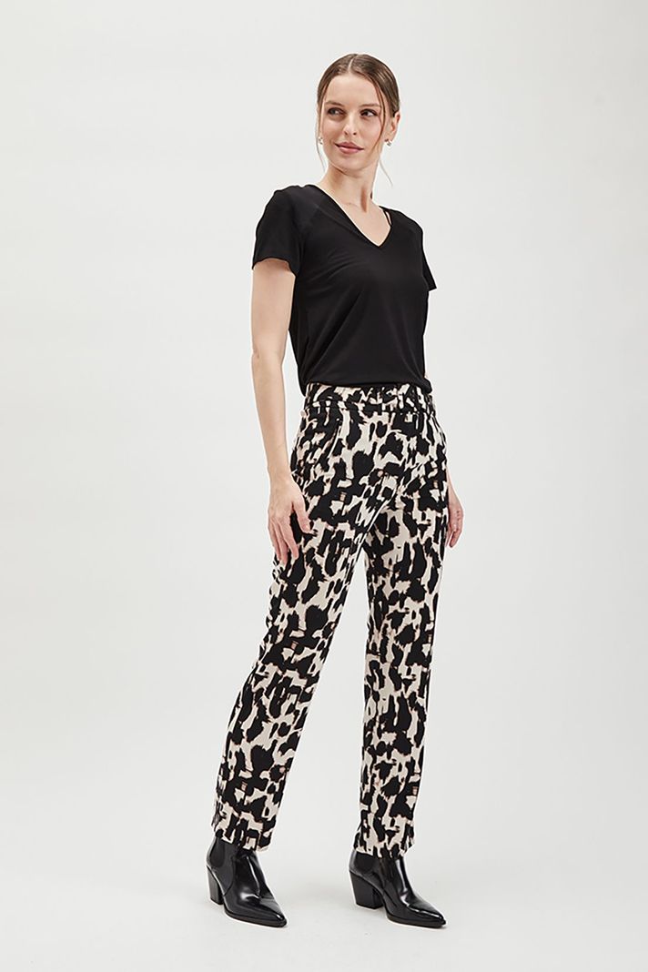 Pantalon Estampado Cinturon Negro Ash 11107224052102-3