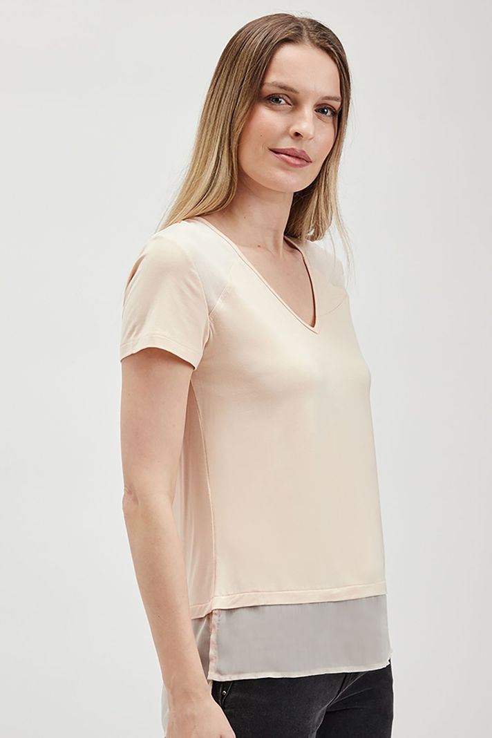Polera Doble Tela Lisa Rosado Ash 14207224007123-2