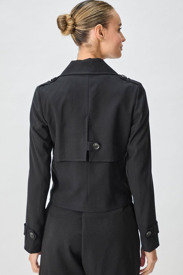 Impermeable (Trench) Liso Negro iO 17420125002102-2