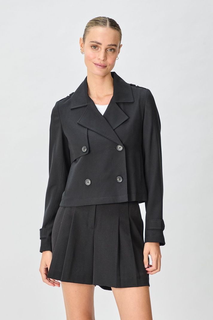 Impermeable (Trench) Liso Negro iO 17420125002102-4