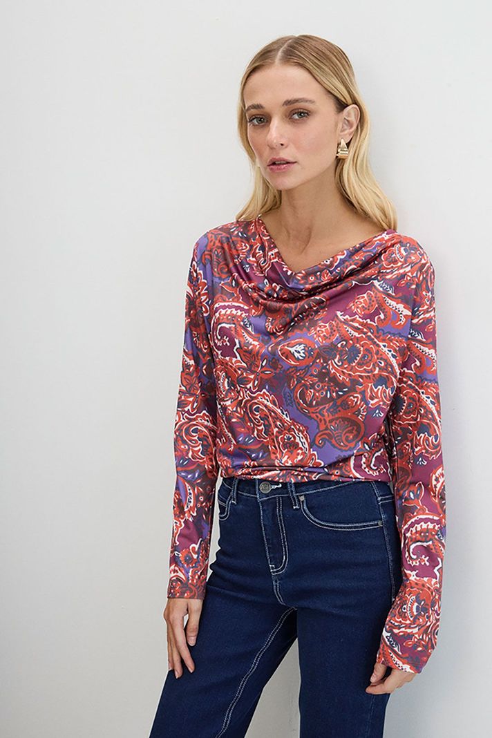 Polera Fantasia Manga Larga Avellana 14307125052126-4