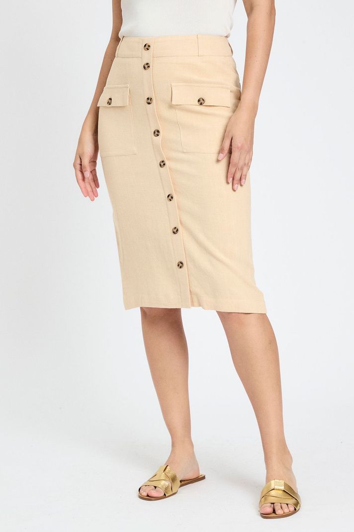 Falda Lisa Larga Beige Ash 12304224001106-1