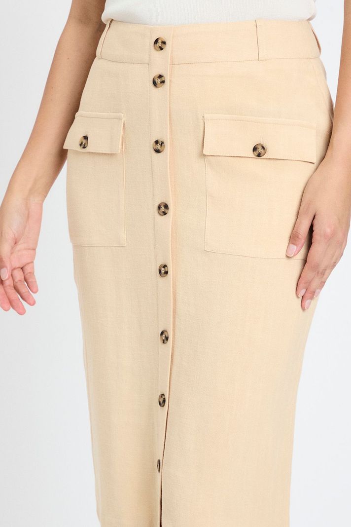 Falda Lisa Larga Beige Ash 12304224001106-2