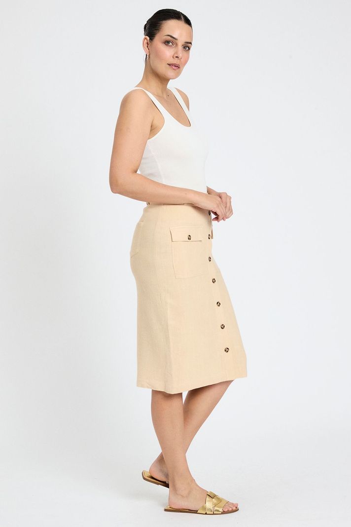 Falda Lisa Larga Beige Ash 12304224001106-3