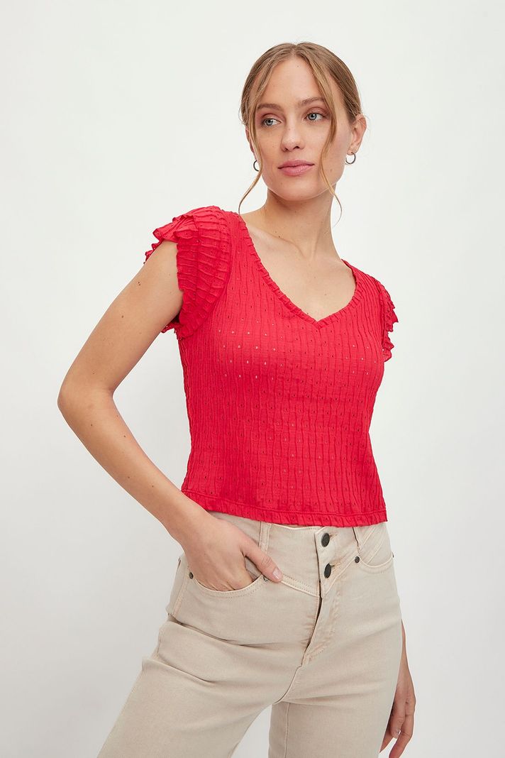 Polera Lisa coral iO 14220224064133-2