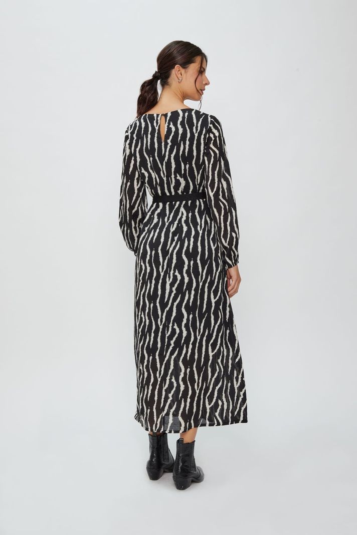 Vestido Largo Fantasia Negro Ash 13507224001102-3
