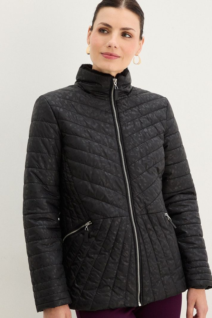 Parka Lisa Animal Print Negro 17602125005102-0