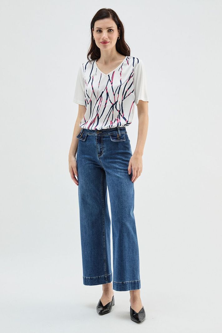 Jeans Wide Azul Ma Griffe 11302125002104-0