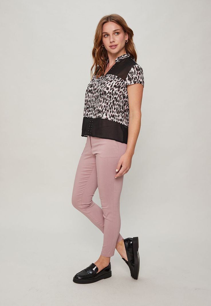 Blusa Print Bicolor Negro Ash 14107124005102-1