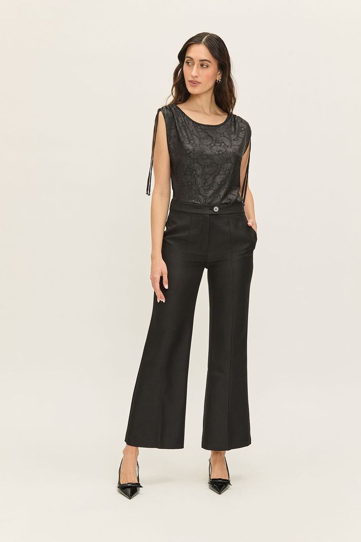 Pantalon Liso Flare Negro Ash 11007224059102-0