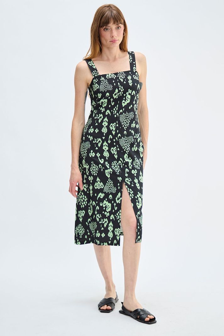 Vestido Largo Estampado Verde Ash 13507224053137-0