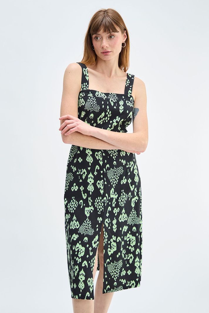Vestido Largo Estampado Verde Ash 13507224053137-2