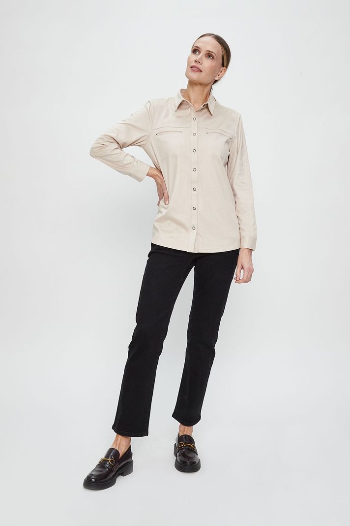 Casaca Lisa Beige Ma Griffe 17502224050106-1