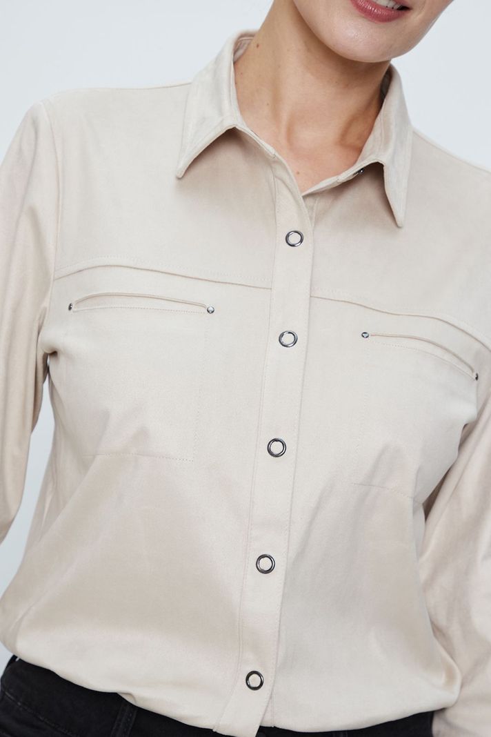 Casaca Lisa Beige Ma Griffe 17502224050106-2