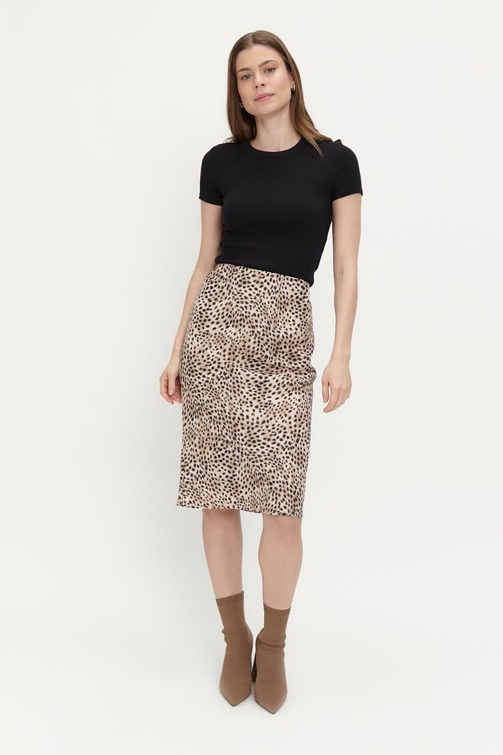 Falda Animal Print Negro Ash 12407224050102-0