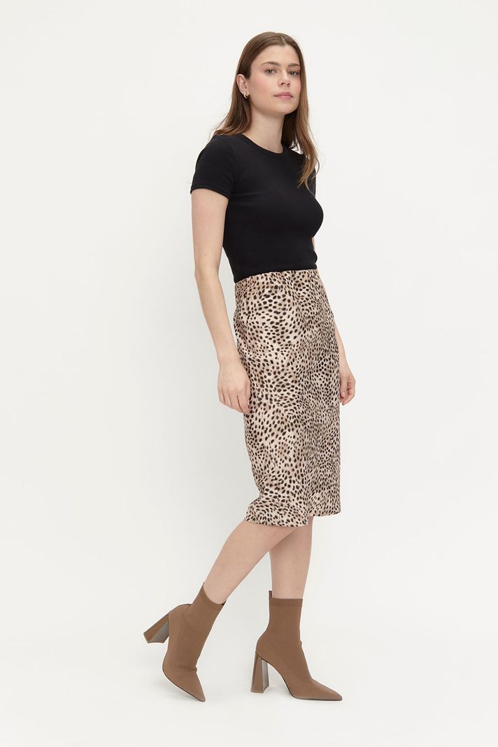 Falda Animal Print Negro Ash 12407224050102-3