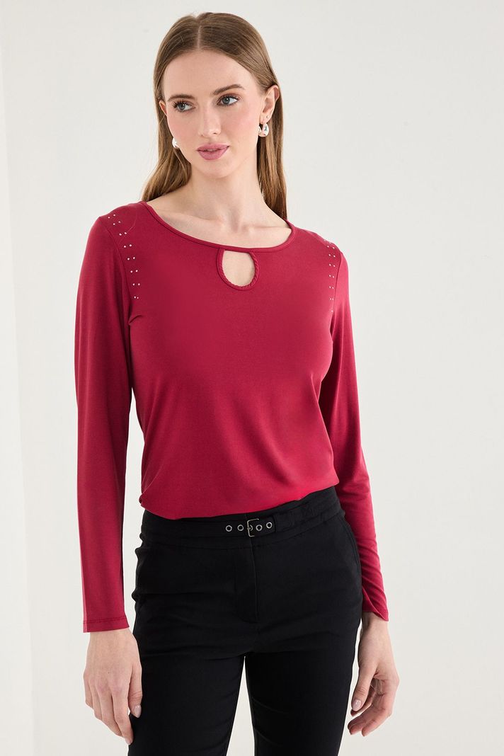 Polera Lisa Burdeos 14204125004112-0