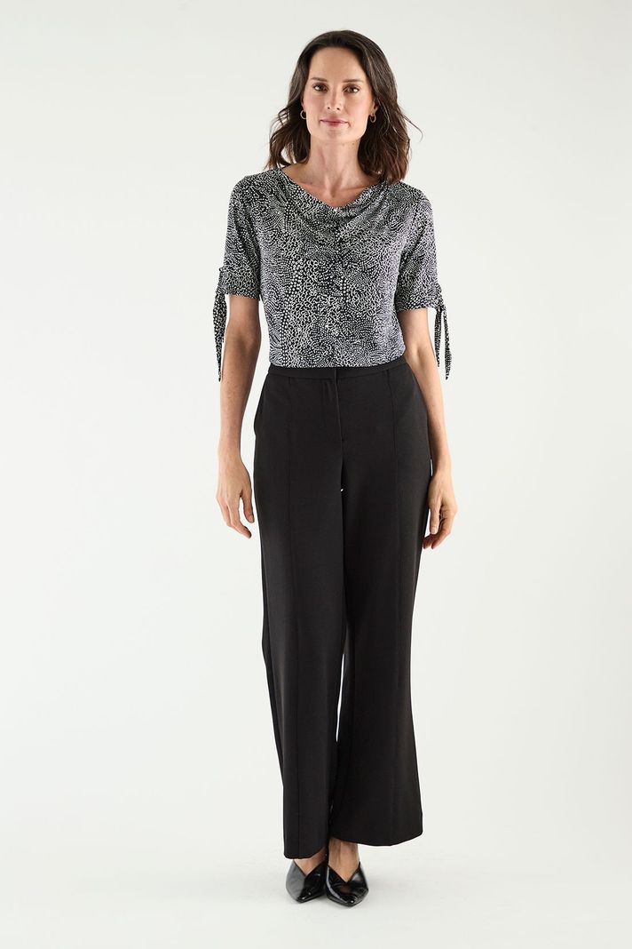 Pantalon Wide Con Corte Negro Ma Griffe 11002125100102-0