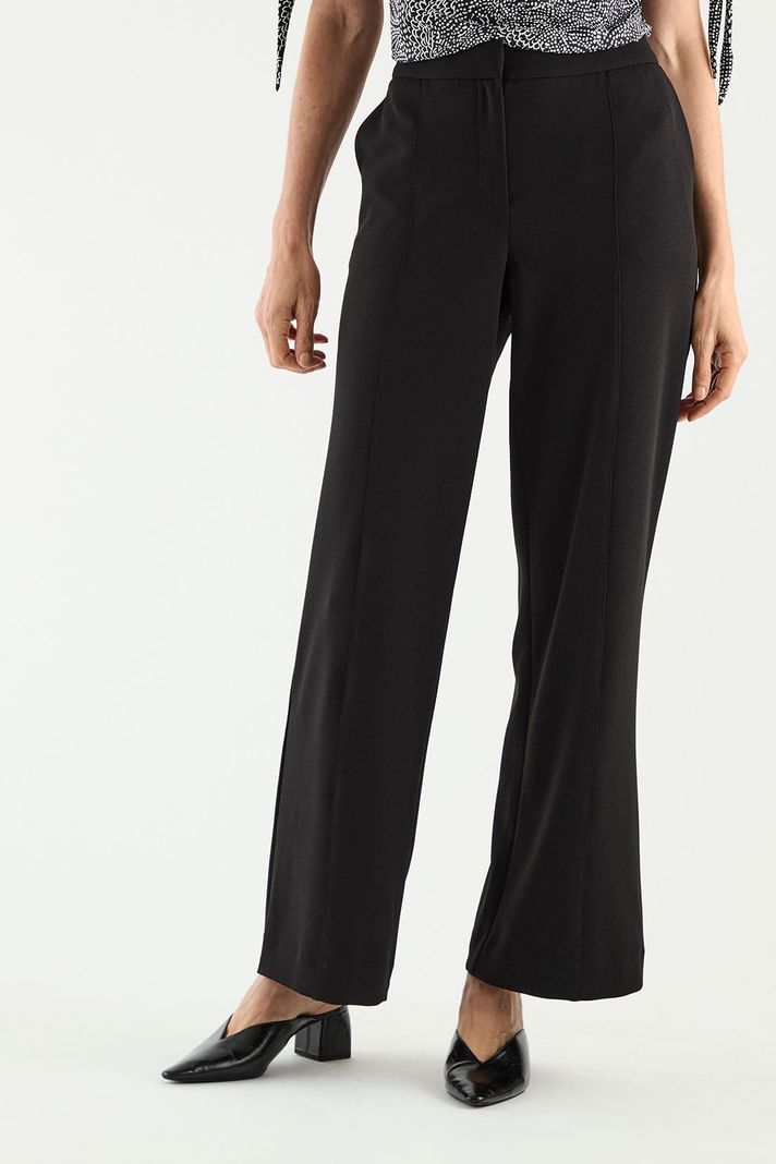 Pantalon Wide Con Corte Negro Ma Griffe 11002125100102-1