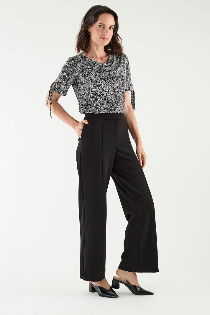 Pantalon Wide Con Corte Negro Ma Griffe 11002125100102-3