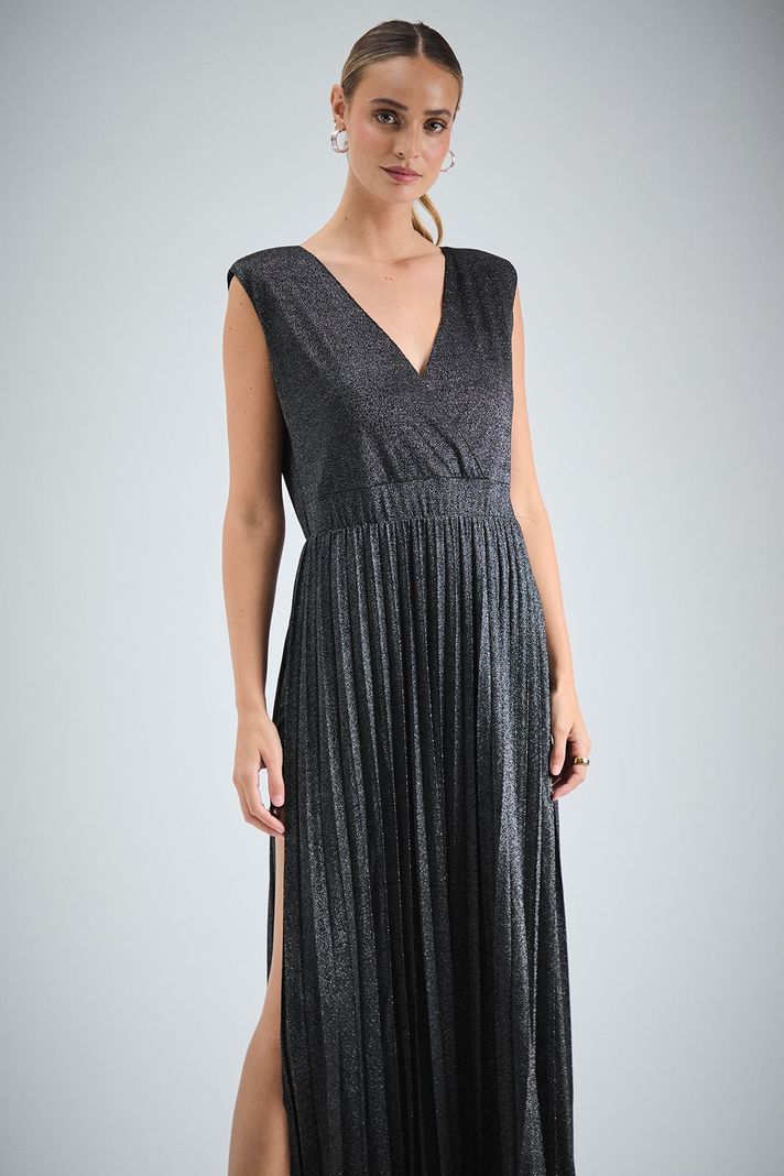 Vestido Liso Largo Negro iO 13420224055102-2
