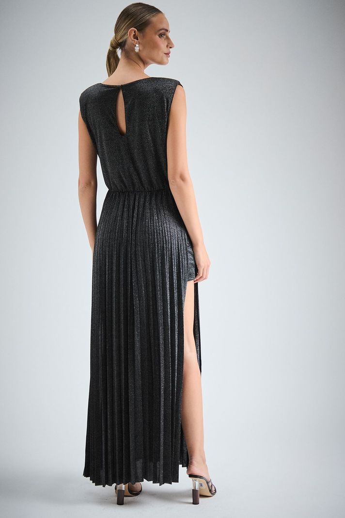 Vestido Liso Largo Negro iO 13420224055102-4