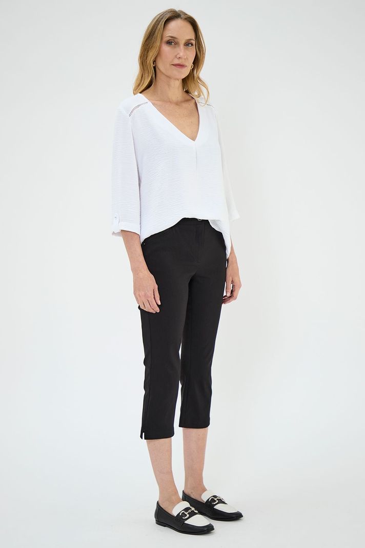 Blusa Escote En V Crudo Ma Griffe 14002224007105-2