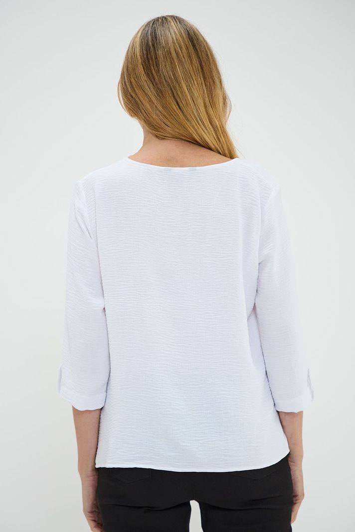 Blusa Escote En V Crudo Ma Griffe 14002224007105-3