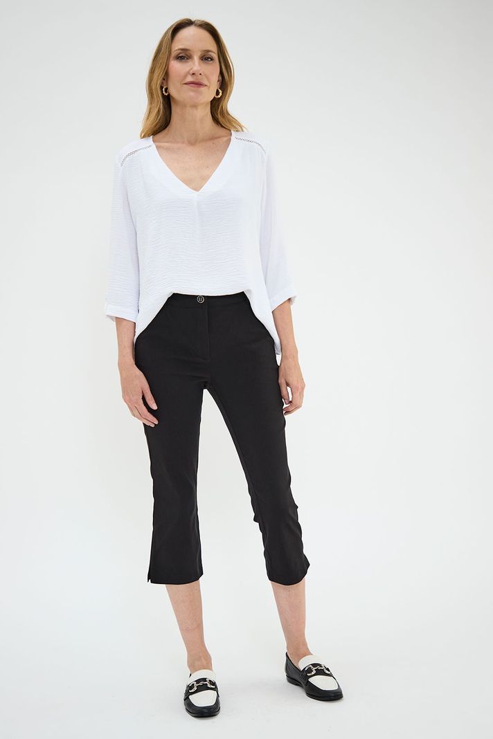 Blusa Escote En V Crudo Ma Griffe 14002224007105-4