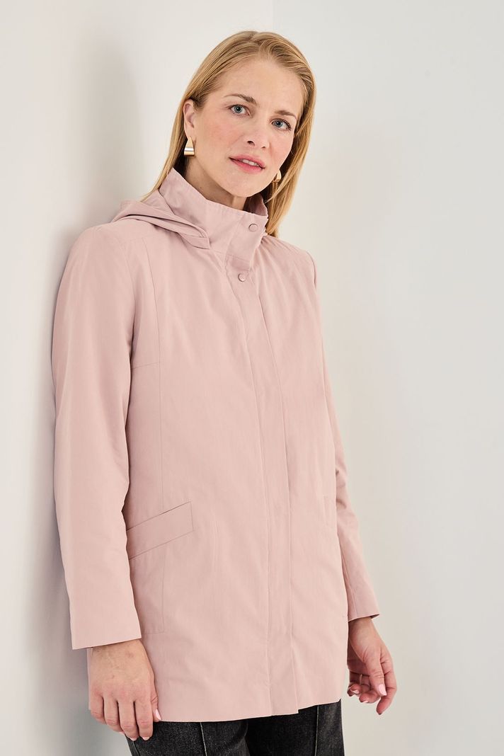 Trench Con Gorro Desmontable Rosado 17402125002123-0