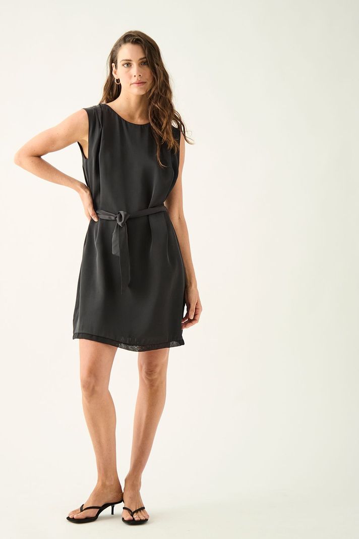Vestido Liso Negro 13007125051102-0