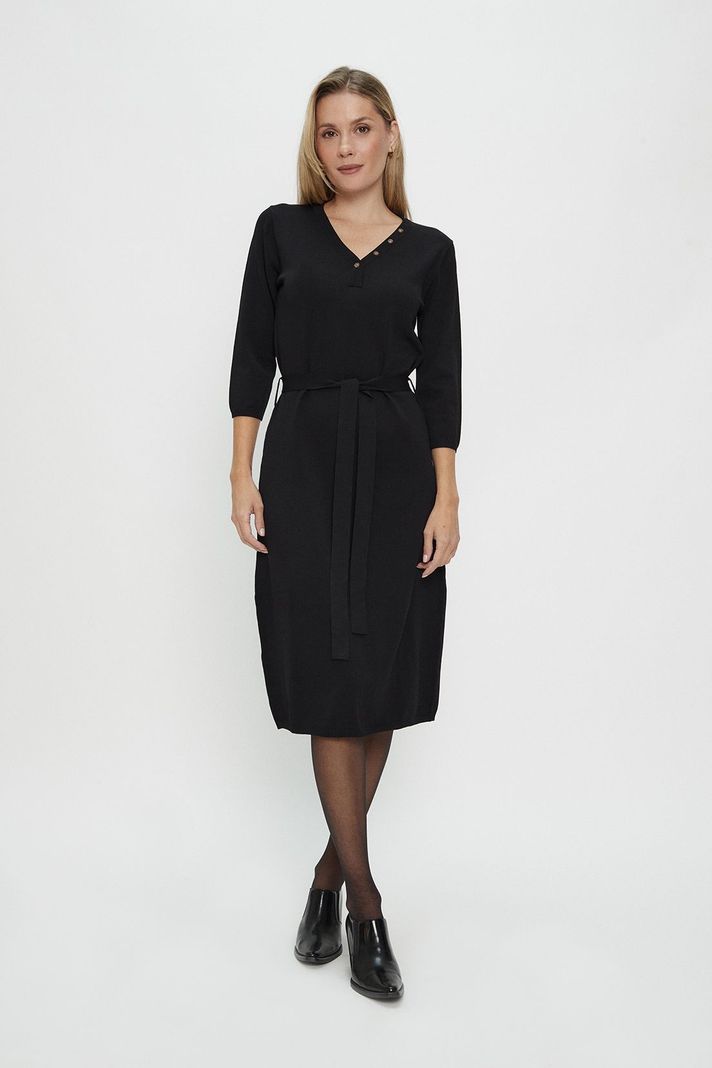Vestido Liso Negro Ma Griffe 13002224001102-0
