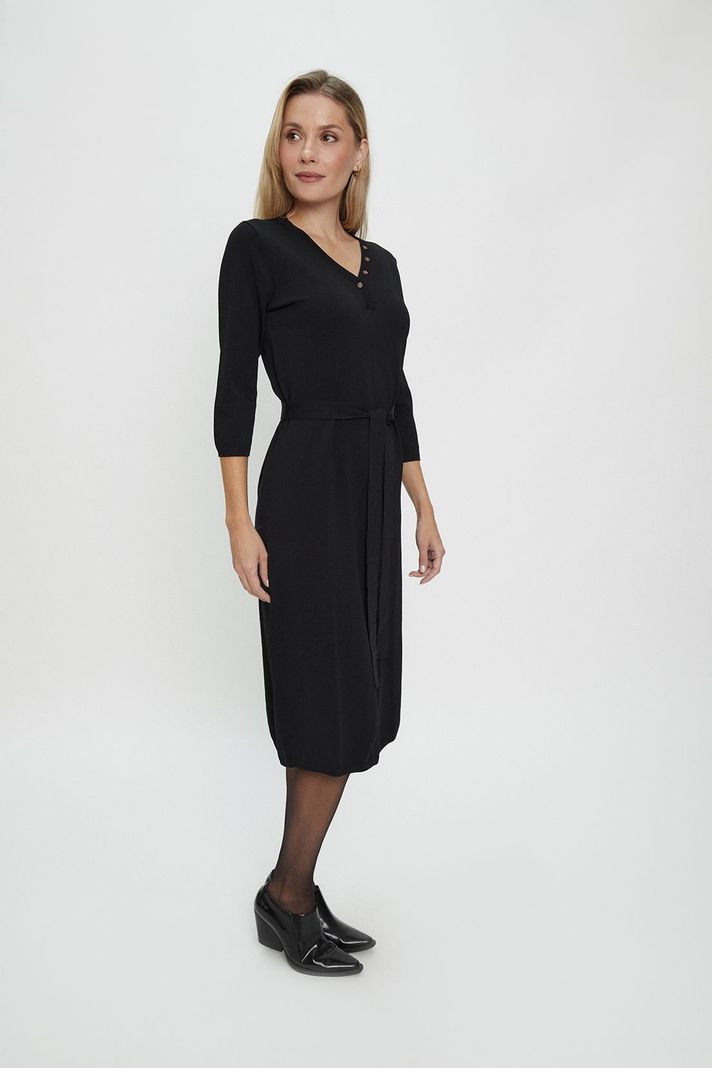 Vestido Liso Negro Ma Griffe 13002224001102-3