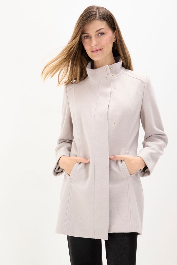 Chaqueton Cuello Alto De Muflon Gris 17202125005113-0