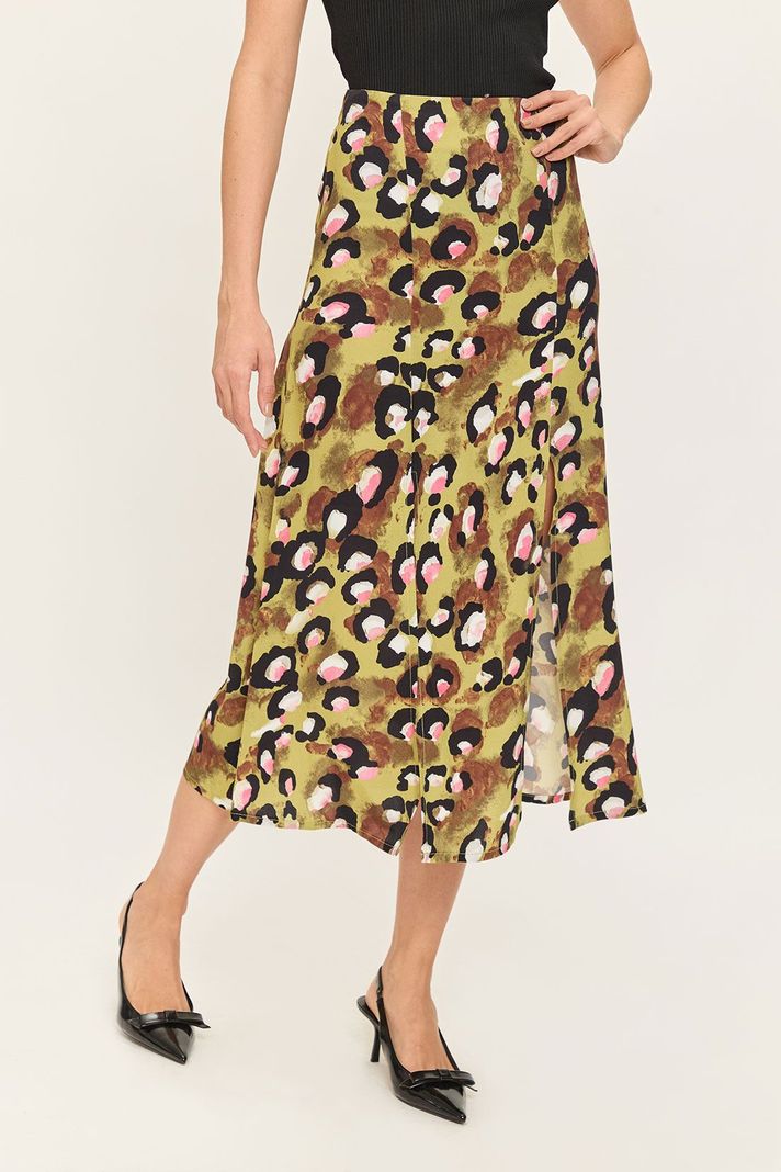 Falda Larga Fantasia Verde Ash 12404224001107-1