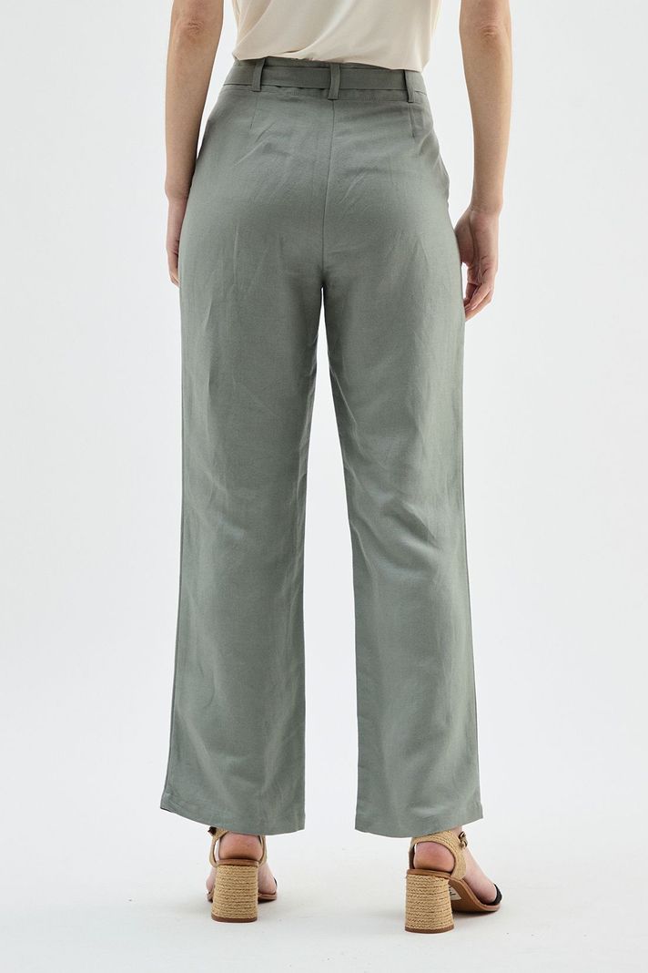 Pantalon Wide Lino Verde Ma Griffe 11002224062126-3