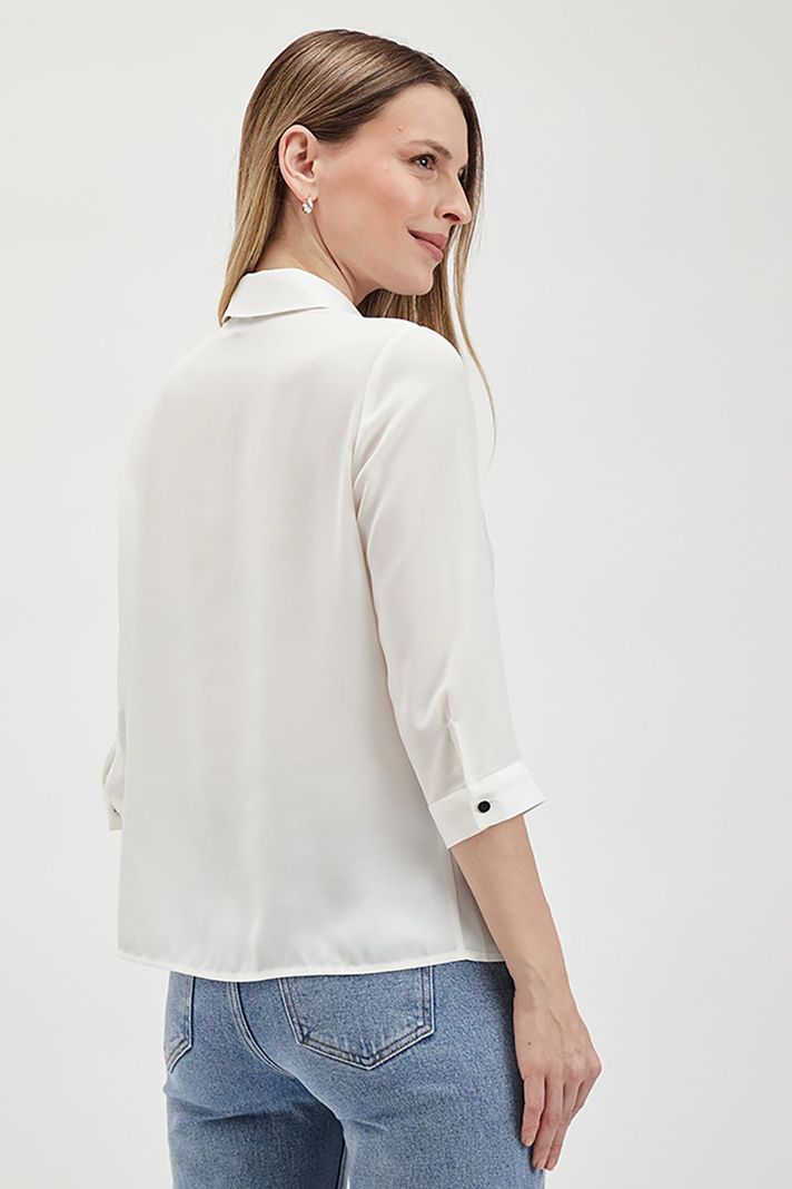 Blusa Camisera Encaje Blanco Ash 14007224054105-3