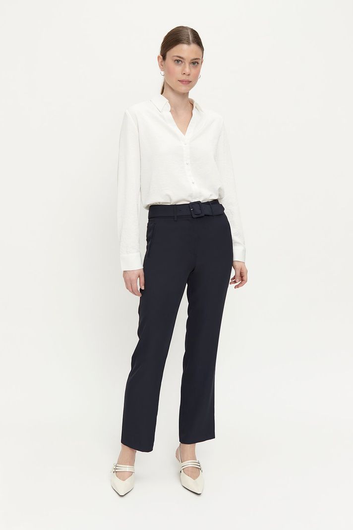 Pantalon Liso Cinturon Azul Ash 11007224056104-0
