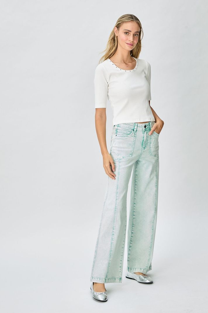 Jeans Liso verde musgo iO 11320125052107-0