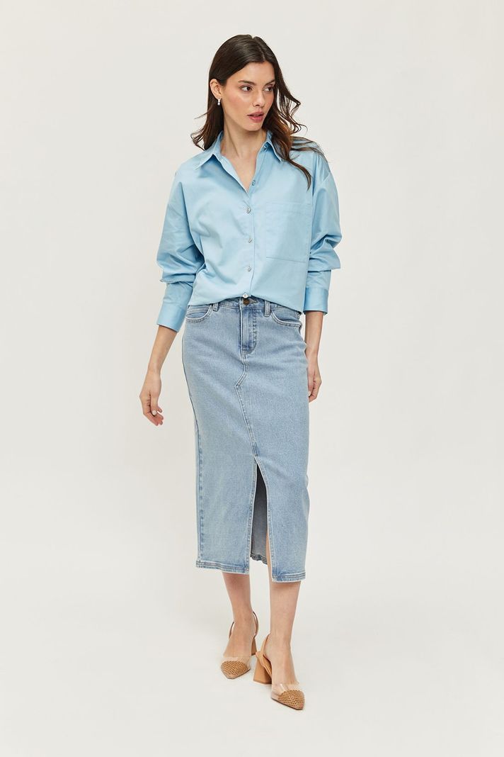 Blusa Camisera Lisa Celeste Ash 14007224056110-0