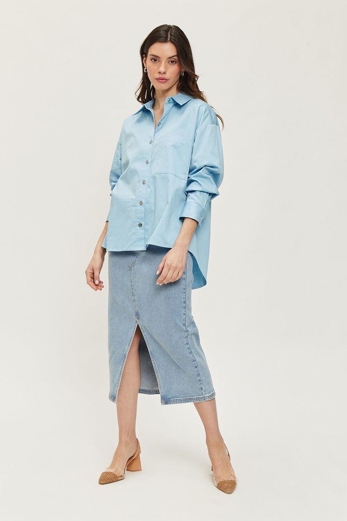 Blusa Camisera Lisa Celeste Ash 14007224056110-4