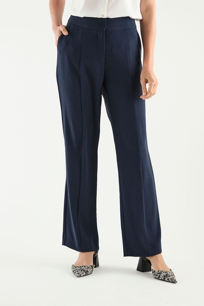 Pantalon Con Corte En Pierna Azul Ma Griffe 11002125051104-1