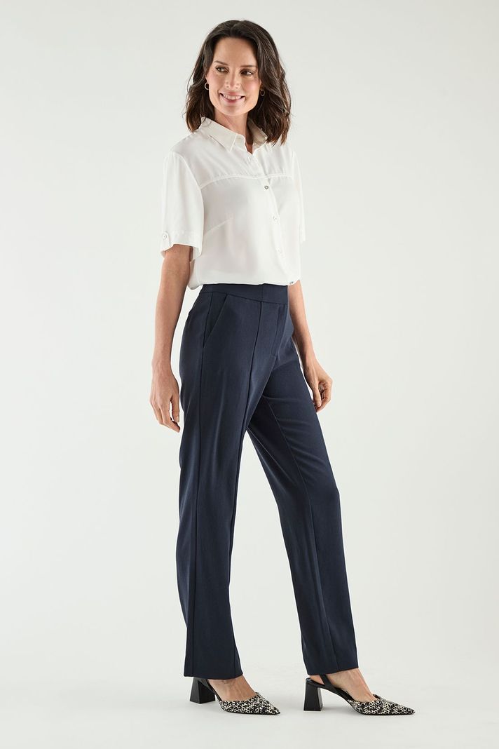 Pantalon Con Corte En Pierna Azul Ma Griffe 11002125051104-3