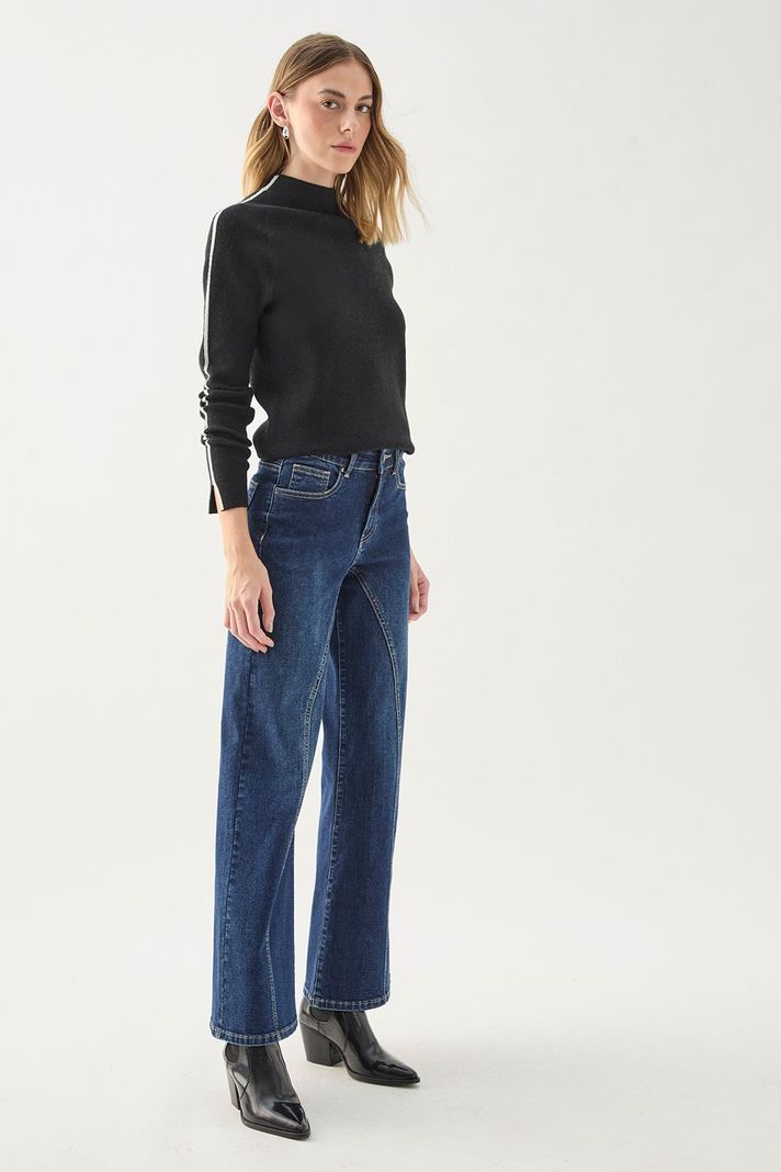 Sweater Cuello Subido Negro 18107125050102-2
