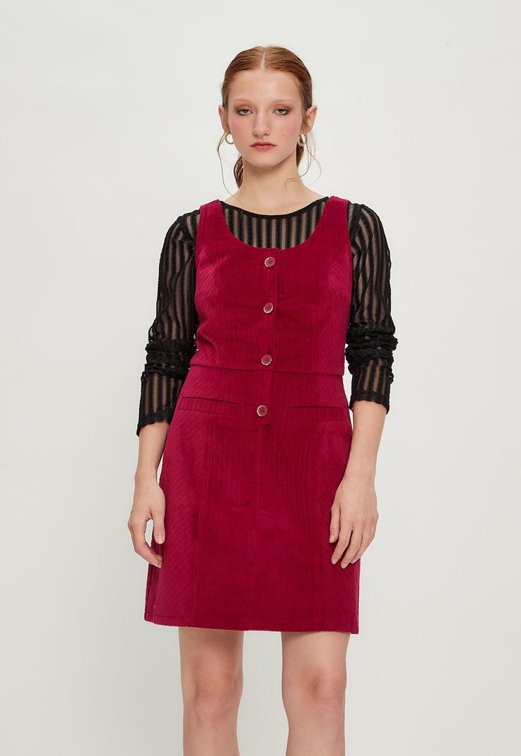 Vestido Liso Burdeo iO 13020124053112-0
