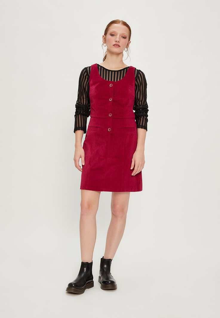 Vestido Liso Burdeo iO 13020124053112-2