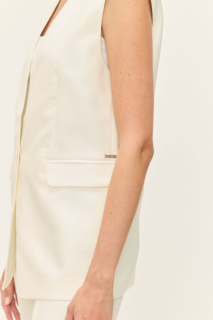 Blazer Sin Mangas Liso Blanco Ash 16007224059105-2