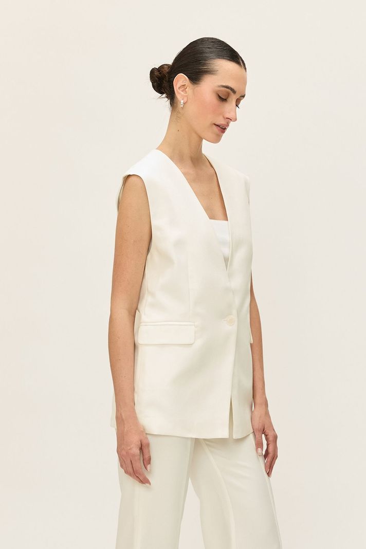 Blazer Sin Mangas Liso Blanco Ash 16007224059105-3